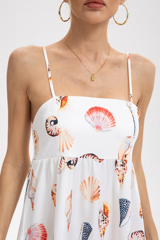 Shell-Print Vacation Maxi Dress