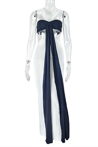 Tie-Front Maxi Casual Dress