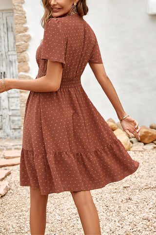 Flowy Casual Dress with V-Neck