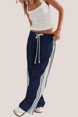 Sporty Side-Striped Casual Pants