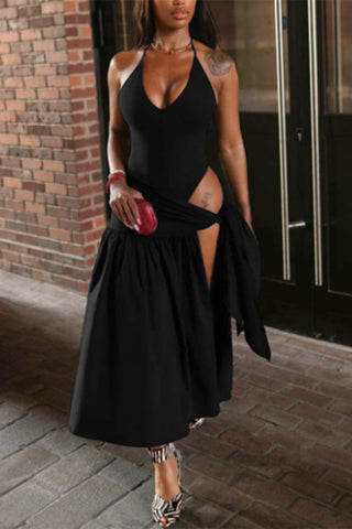 Elegant Wrap Skirt Set