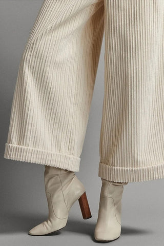 High-Waisted Wide-Leg Casual Pants