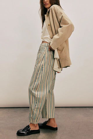 Paisley Print Wide Leg Casual Pants