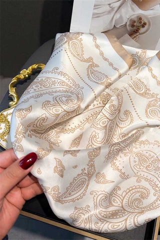 Paisley Print Satin Neck Scarf