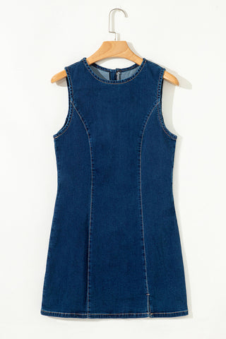 Sleeveless Casual Denim Dress