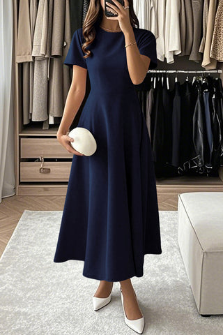Elegant Midi Dress with A-Line Silhouette