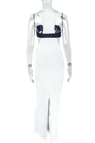 Tie-Front Maxi Casual Dress