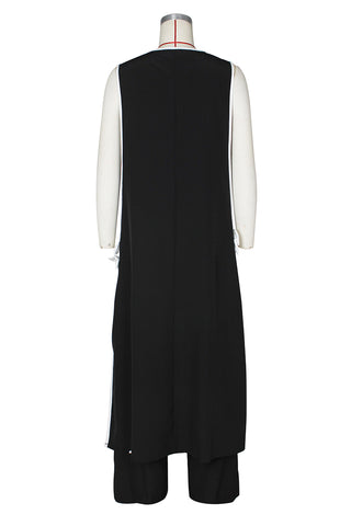 Elegant Pants Set with Floral Accent