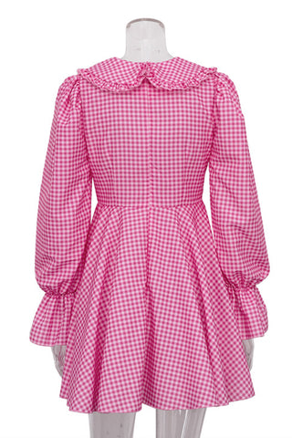 V-Neck Ruffled Casual Dress