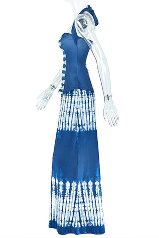 Halter Tie-Dye Top and Pants Set