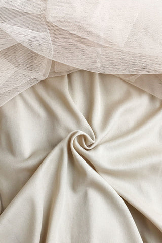 Sheer Mesh Overlay A-Line Skirt
