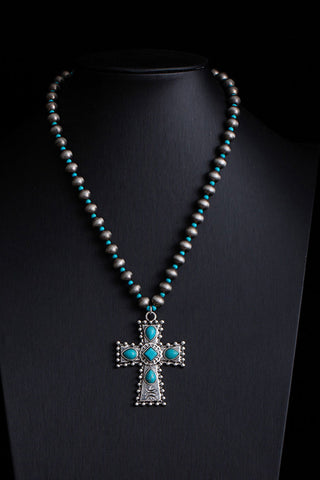 Turquoise Pendant Layered Necklace