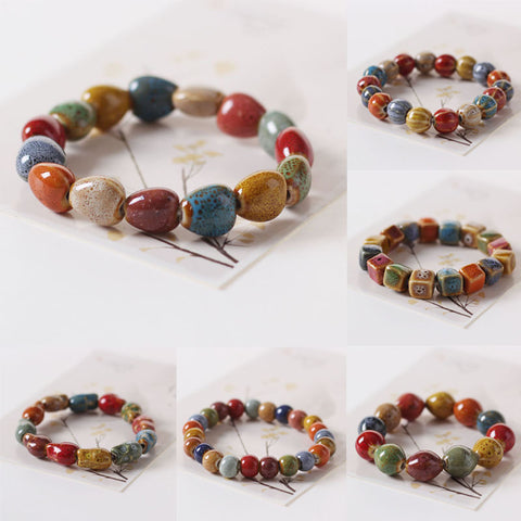 Glazed Beaded Bracelet