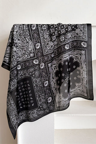 Paisley Print Satin Finish Square Scarf