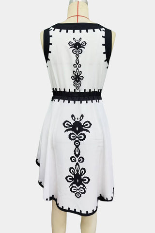 Patterned High-Low Tank Top