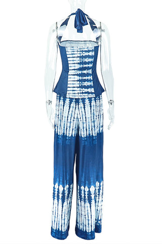 Halter Tie-Dye Top and Pants Set