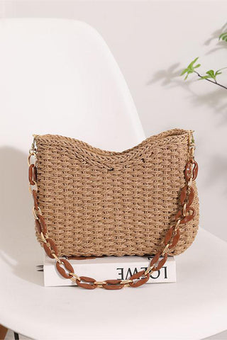 Braided Chain Strap Shoulder Bag