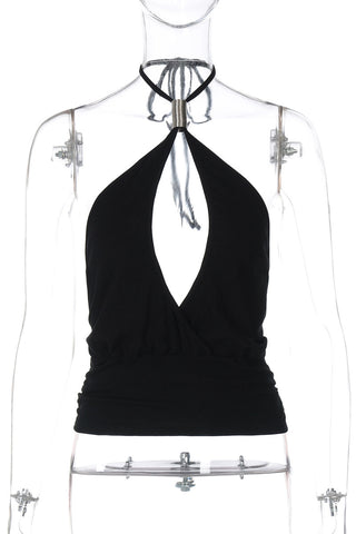 Halter V-Neck Tank Top