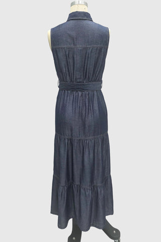 Sleeveless Denim Maxi Dress