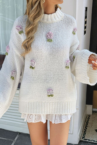 Floral Knit Sweater