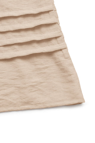 Pleated V-Neck Casual Dress