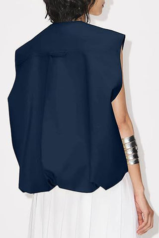 Zip-Front Sleeveless Utility Vest