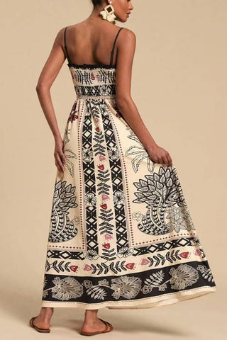 Floral Print Maxi Vacation Dress