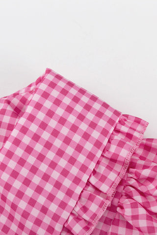 V-Neck Ruffled Casual Dress