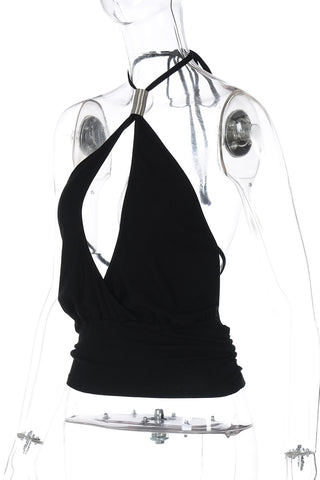 Halter V-Neck Tank Top