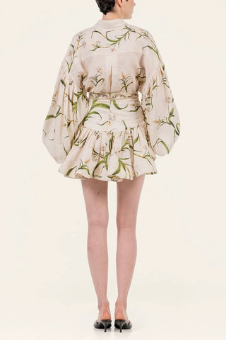 Floral Print Ruffled Skirt Set