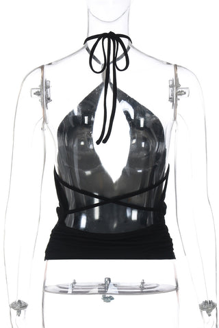 Halter V-Neck Tank Top