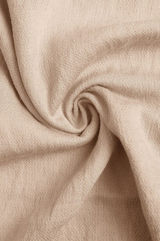 Pleated V-Neck Casual Dress