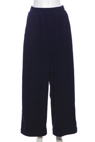 Elastic Waist Wide-Leg Casual Pants