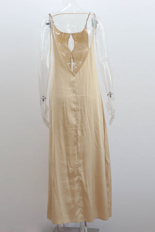 Sleeveless Maxi Dress with Keyhole Detail