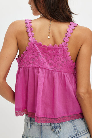 Lace-Trimmed Tank Top