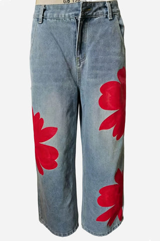Floral Wide Leg Pants
