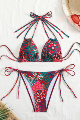 Tie-Side Halter Bikini Sets