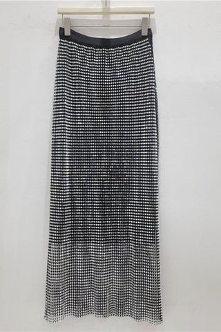 Sparkle Embellished Straight Midi Skirt