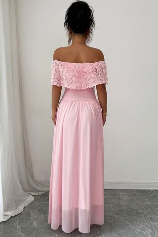 Off-Shoulder Floral Casual Dress