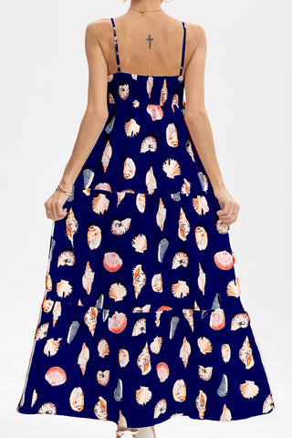 Shell-Print Vacation Maxi Dress
