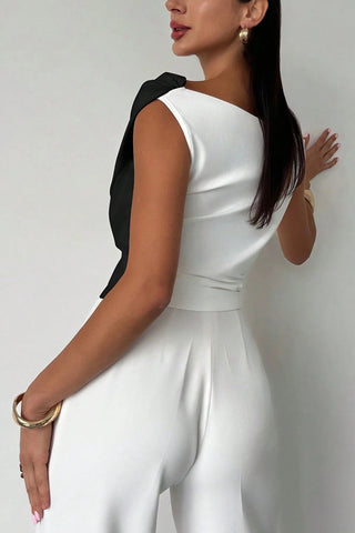 Off-Shoulder Draped Tank Top