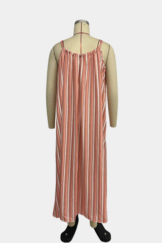 Striped Tie-Front Casual Dress