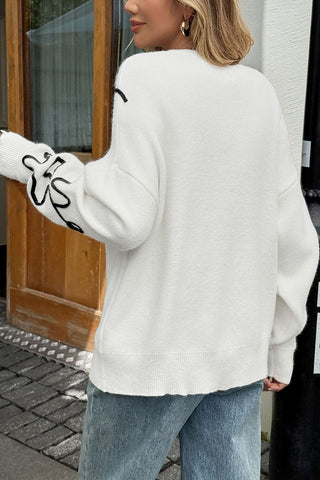 Floral Pattern Button-Front Cardigan