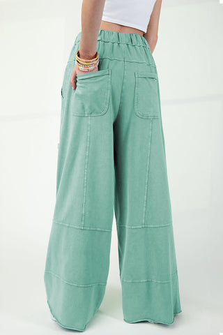 Patch Pocket Wide-Leg Pants