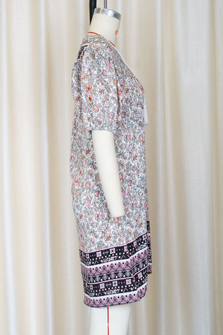 Floral Print Casual Dress with Tassels