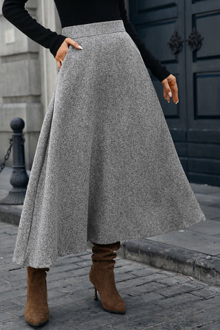 Elegant High-Waist Midi Skirt