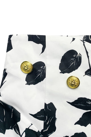 Floral Button-Front Mini Dress