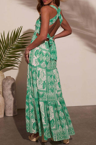 Floral Strappy Vacation Maxi Dress