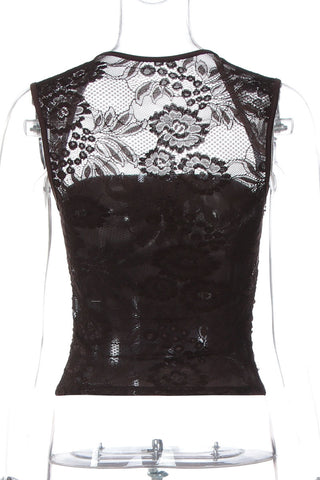Lace-Strap Square Neck Tank Top