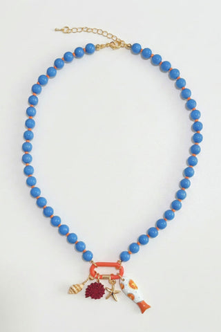 Ocean Charm Beaded Necklace